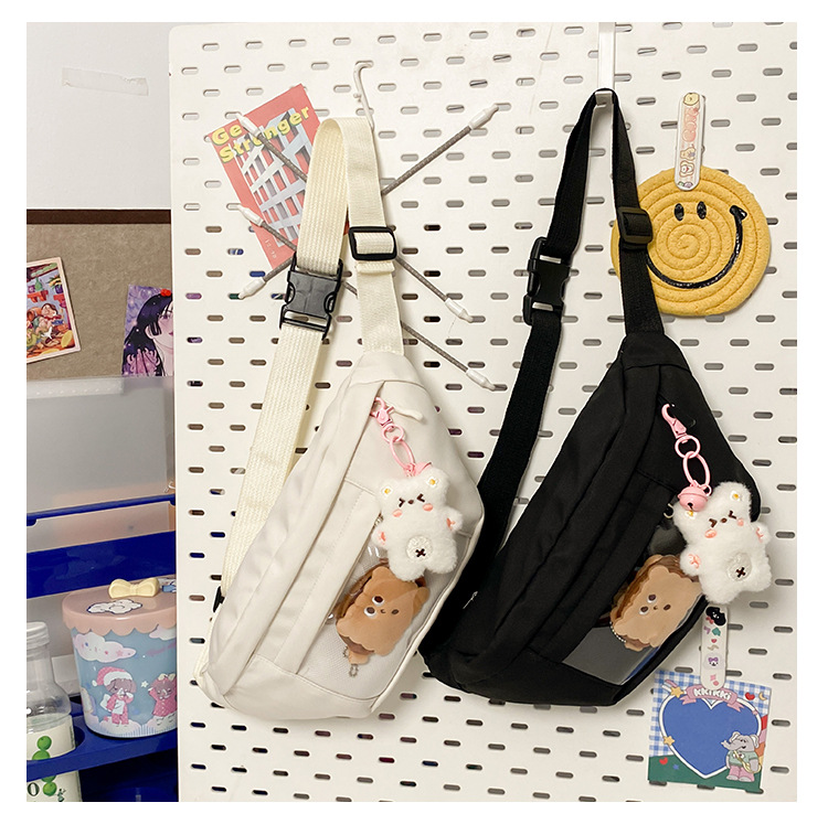 Japanese-style Instagram niche chest bags are selling well. Simple and versatile solid-color crossbody bags and Instagram student fresh single-shoulder bags are also selling well Specification drawing