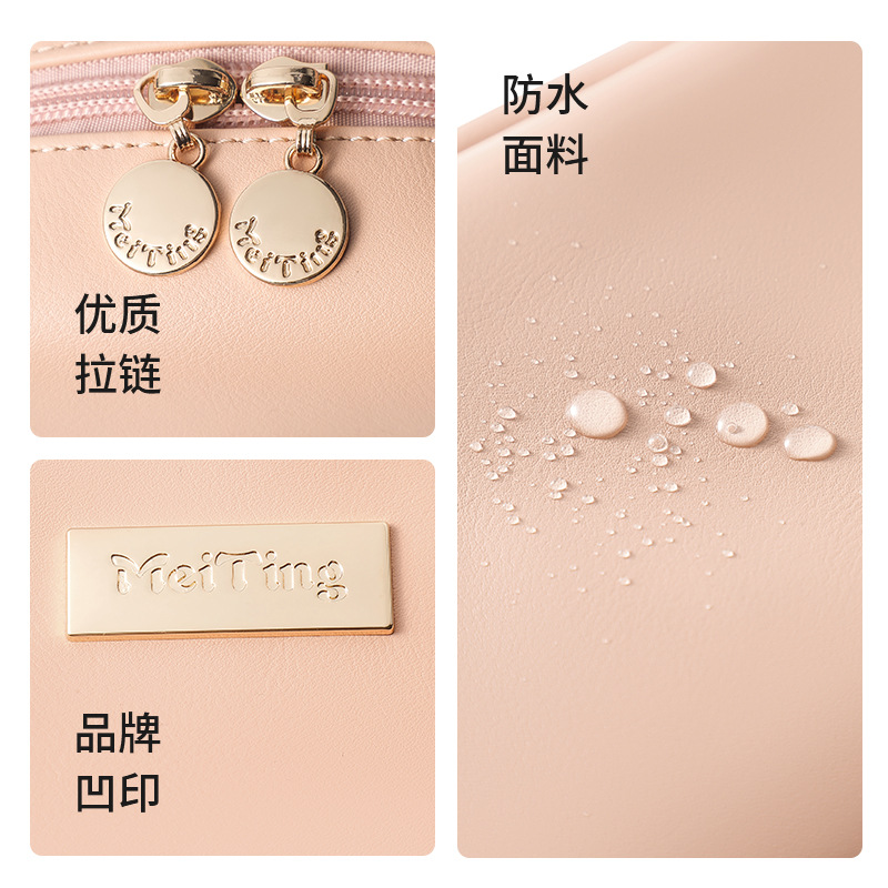 Cross-border best-selling elegant hand-held makeup bag for outdoor travel ladies, large-capacity waterproof makeup bag with compartments Application Scenario