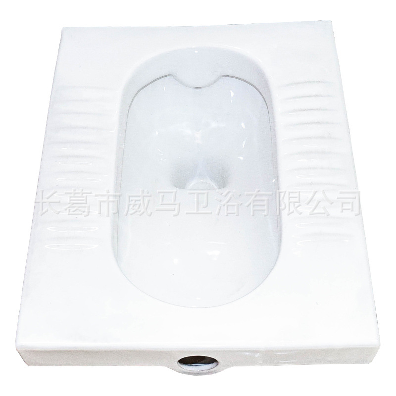 Squat toilet, toilet bowl, direct flush squat toilet, S-bend squat toilet, squat pit squat toilet, ceramic bathroom water trap Item Picture