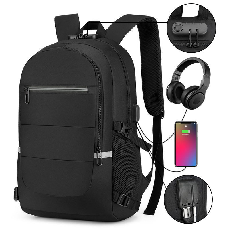 High-end cross-border men's business bag, large-capacity multi-functional backpack, versatile 16-inch computer backpack full figure