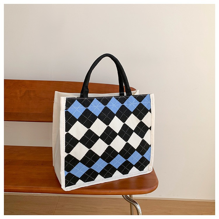 Korean style ins canvas bag 2025 New large-capacity casual and versatile shoulder bag, trendy commuting tote bag for cross-border details Picture