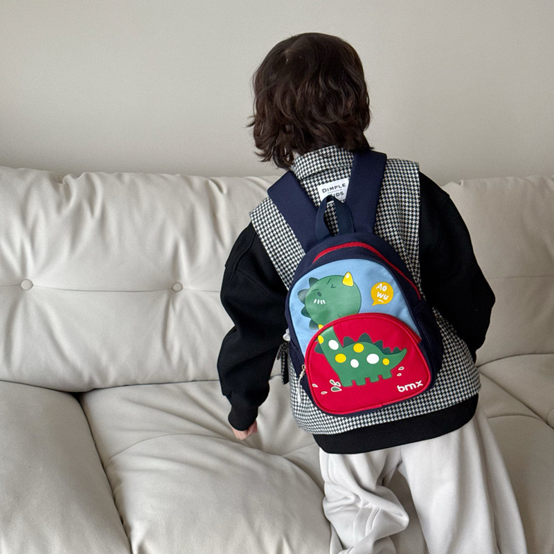 Children's schoolbags for children aged 2 to 5, cartoon and cute for small and middle classes in kindergartens, backpacks for boys and girls going to school, dinosaur backpacks Specification drawing
