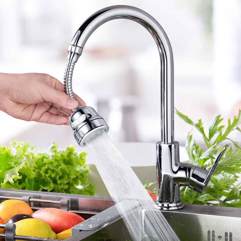 Faucet splash-proof head, kitchen three-speed pressurized shower head, water-saving device, extended extender, faucet aerator details Picture