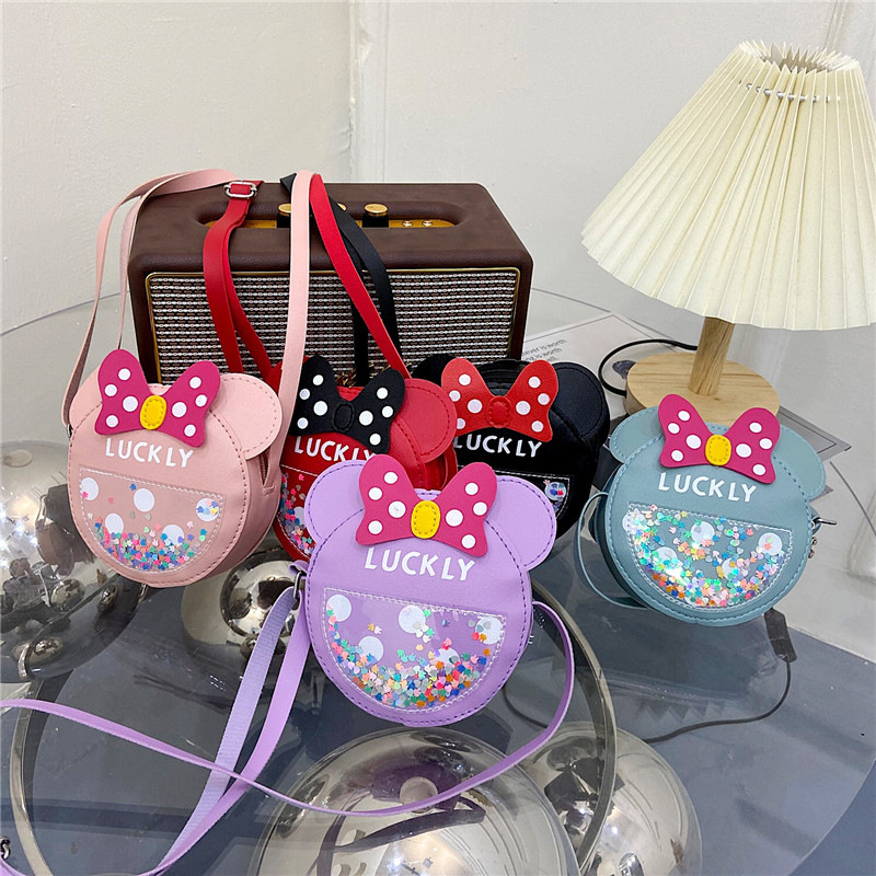 New children's crossbody bag, cross-border cute little girl bag, fashionable mini round bag, baby single-shoulder coin purse full figure