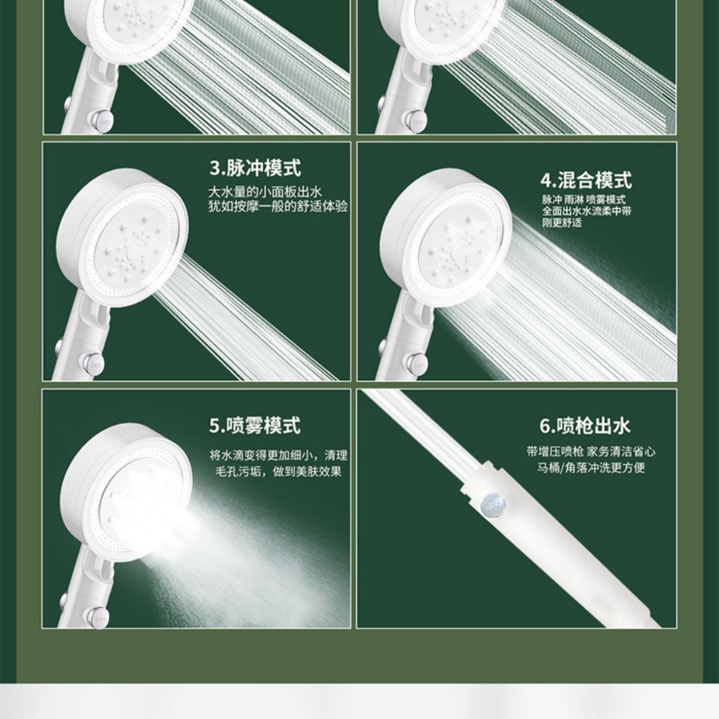 New pressurized shower head, household filter, shower heater, bath, bathroom steel plate pressurized rain shower head Application Scenario