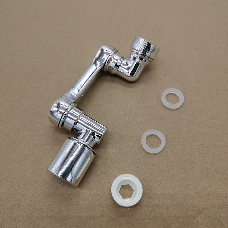 Mechanical arm, universal rotating splash-proof faucet, bubble maker, filter extender, multi-functional faucet and shower head converter Specification drawing