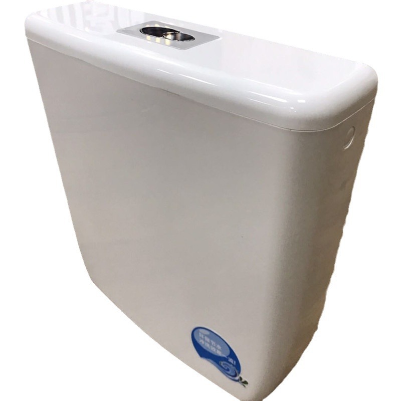Squat toilet water tank, flushing toilet, large flushing force, bathroom toilet, squat toilet, flushing water tank, wall-mounted double-press energy-saving water storage tank Item Picture