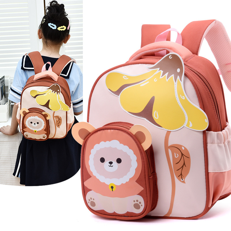 Kindergarten schoolbags, cartoon children's backpacks for the senior class, and anime backpacks for boys and girls in the early education class details Picture