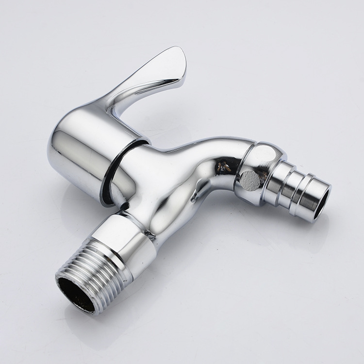 Wholesale of copper washing machine faucets for household balconies, bathrooms, pointed-mouth single-cooling 4-point washing machines, mops, and pool water faucets details Picture
