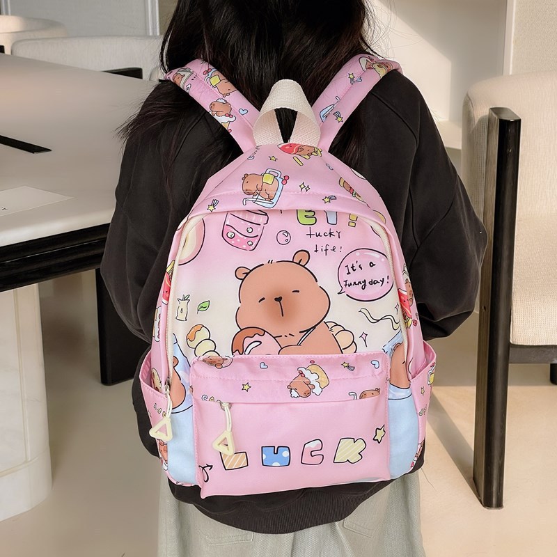 Children's bag Capibara cartoon backpacks for boys and girls, children's backpacks, large-capacity capybara backpacks Application Scenario