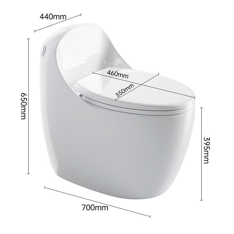 Large-diameter siphonic super vortex egg-shaped toilet, ceramic toilet for hospitals, hotels and schools, wholesale of toilet projects details Picture