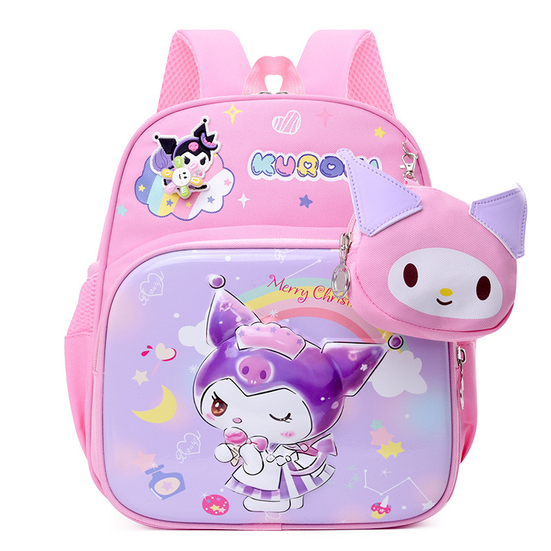Kindergarten schoolbags, cartoon Kuromi children's backpacks, small and medium-sized class boys and girls' anime backpacks, preschool schoolbags Item Picture