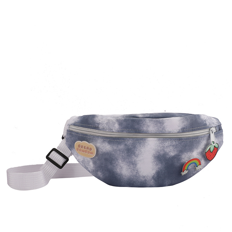 The 2024 new style of Japanese Harajuku trendy single-shoulder bag, a unique tie-dyed girl's chest bag, is fashionable and versatile. It's a single-shoulder crossbody bag Item Picture
