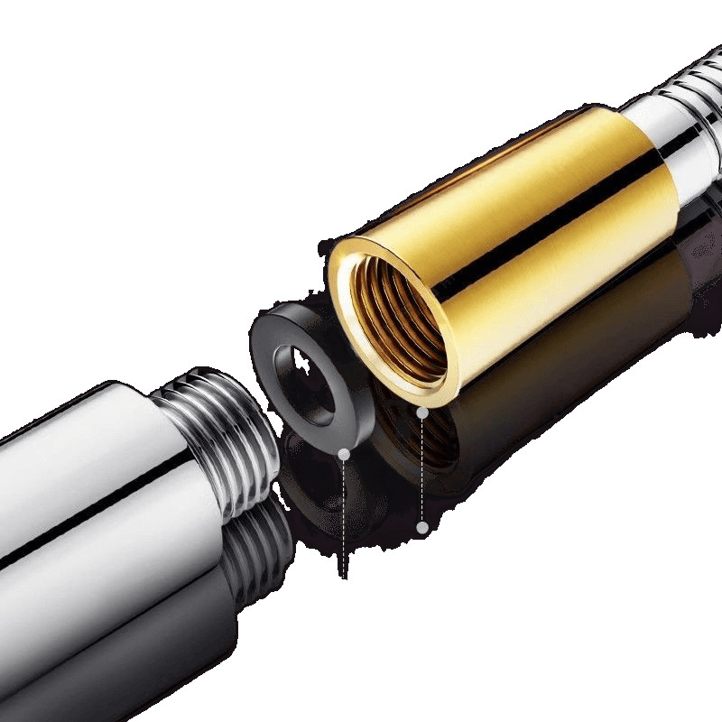 Large-diameter 304 stainless steel showerhead hose, shower head connection pipe, universal water heater outlet pipe Item Picture
