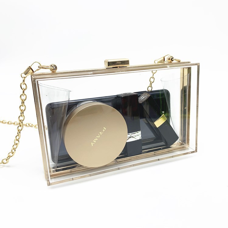 Cross-border best-selling acrylic women's bags, small square bags, summer candy-colored transparent box bags, evening bags, manufacturer's chain bags Application Scenario