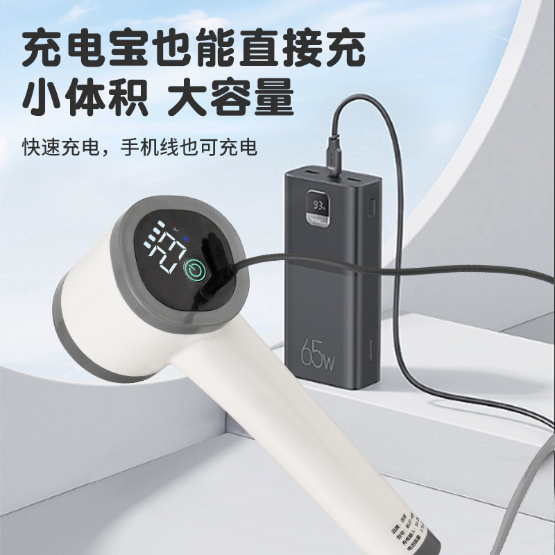 Outdoor bathing wonder, portable self-priming mobile shower head for rural dormitory rental houses, electric charging showerhead details Picture