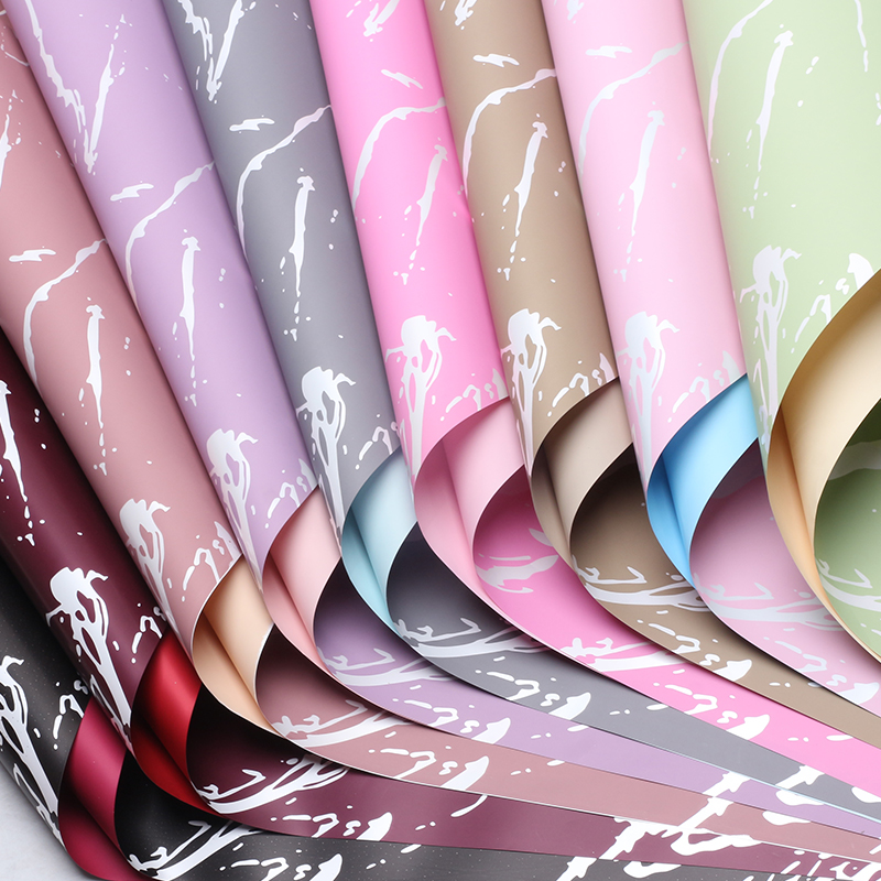 Marble, Ouya paper, flower wrapping paper, pattern, high-end feel, plastic film, waterproof, flower shop floral art