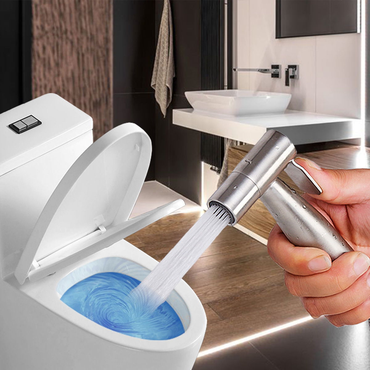 304 stainless steel bidet toilet spray gun set, butt wash shower head, pressurized flushing head, outdoor spray gun Specification drawing