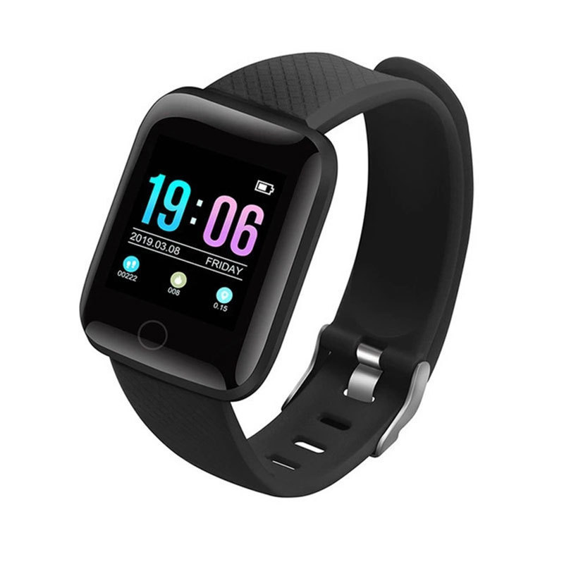 116plus Color Screen Smart Bracelet: Heart rate monitoring, blood pressure monitoring, blood oxygen information push, waterproof Bluetooth step-counting bracelet Specification drawing