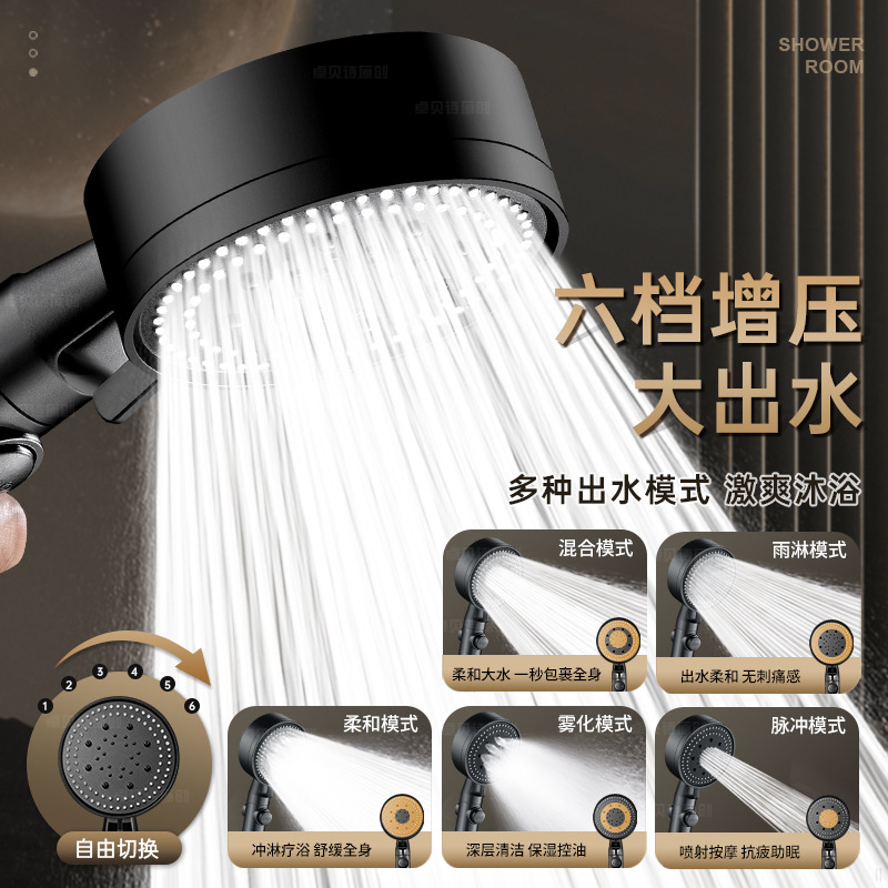 German pressurized shower head, household bathroom water heater, bath pressurized shower head, bath heater set Application Scenario