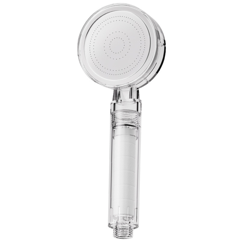 ins pressurized soft water filtration showerhead, acrylic household dual chlorine removal and antibacterial water purification shower head Item Picture