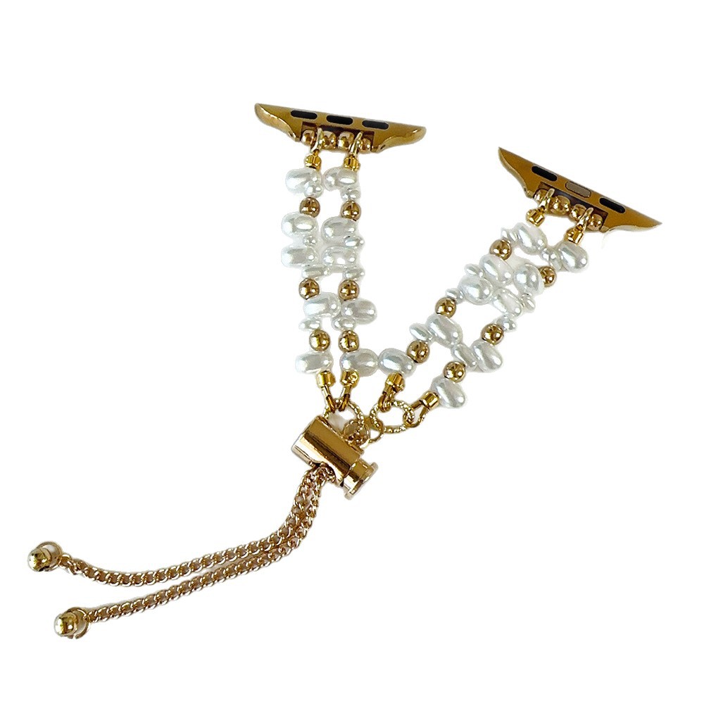 The new iwatch S10 irregular pearl bracelet for women is thin and suitable for Apple watch straps and Huawei ins style Item Picture