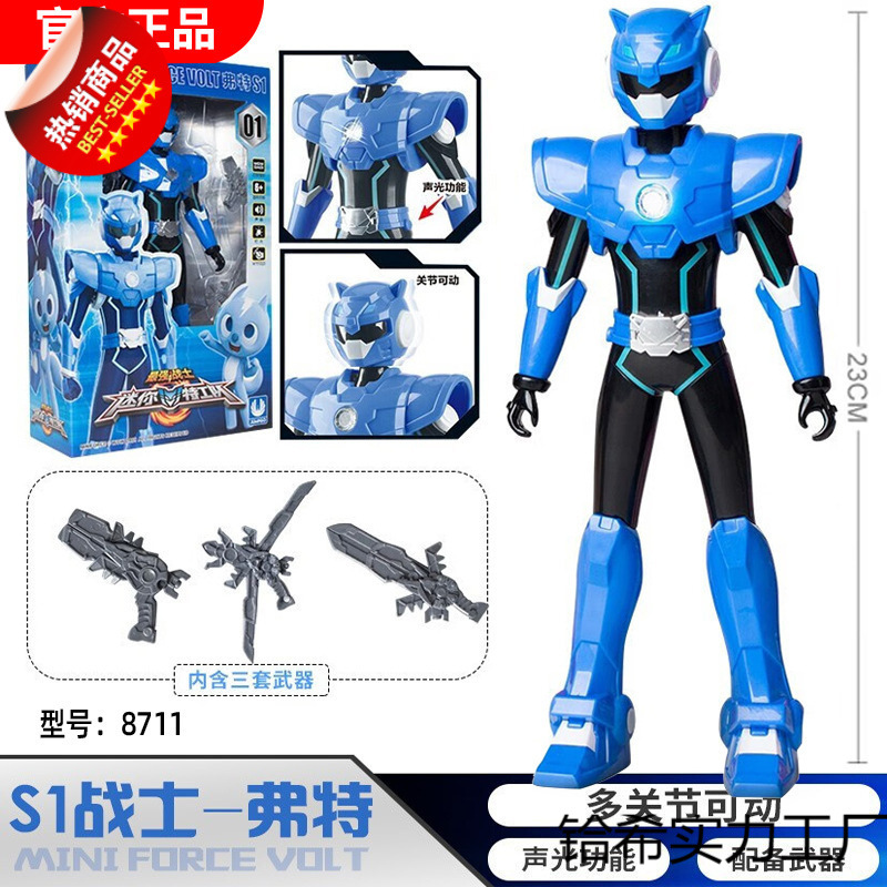 Mini Agents Fortlucy Max audio-visual Transformation Action Figure Toy figurine for boys and children full figure