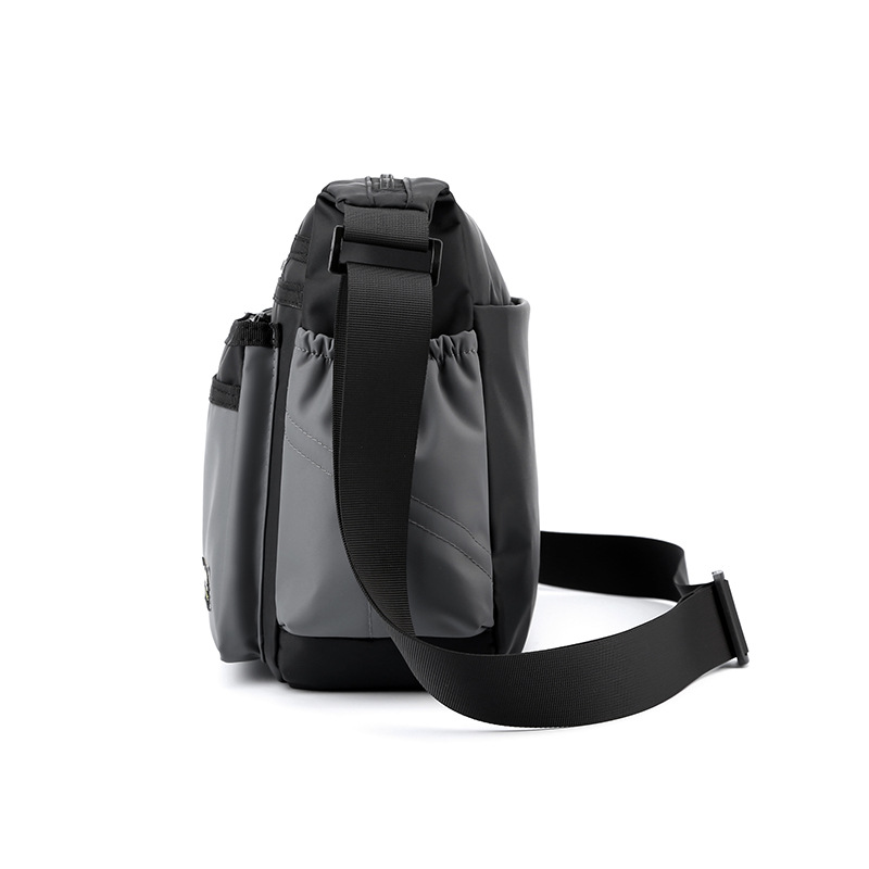 New cross-border men's crossbody bag, outdoor sports single-shoulder bag, large-capacity travel bag, Oxford cloth men's bag, messenger bag Specification drawing