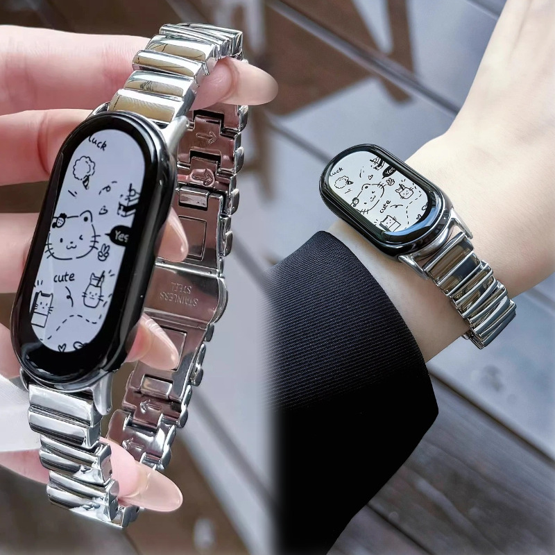 The new irregular shell model is suitable for the Xiaomi band with a 9/8 NFC business style Instagram trendy wristwatch for both men and women Application Scenario