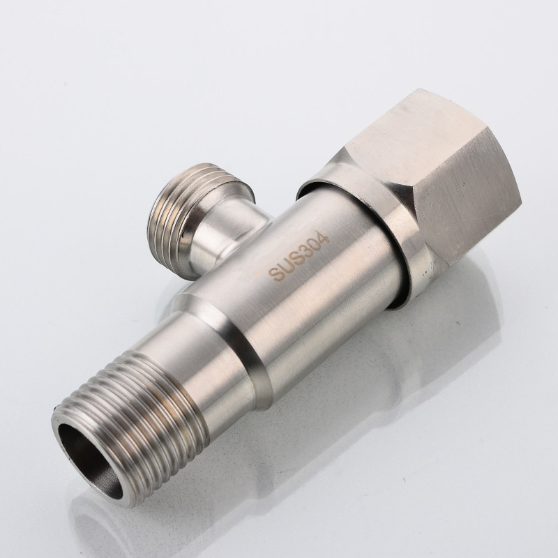 304 stainless steel triangular valve, all-copper cold water heater, toilet faucet, one inlet and two outlets, water inlet stop valve switch Application Scenario