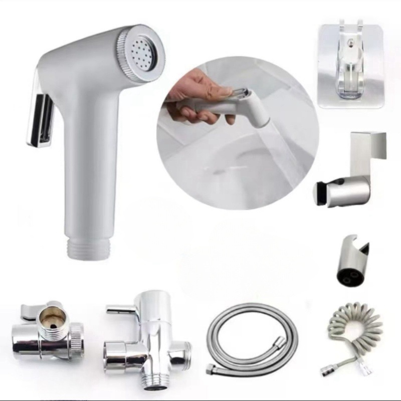 Toilet flushing spray gun, faucet companion, household toilet, bathroom pressurized high-pressure flushing gun, feminine wash nozzle full figure