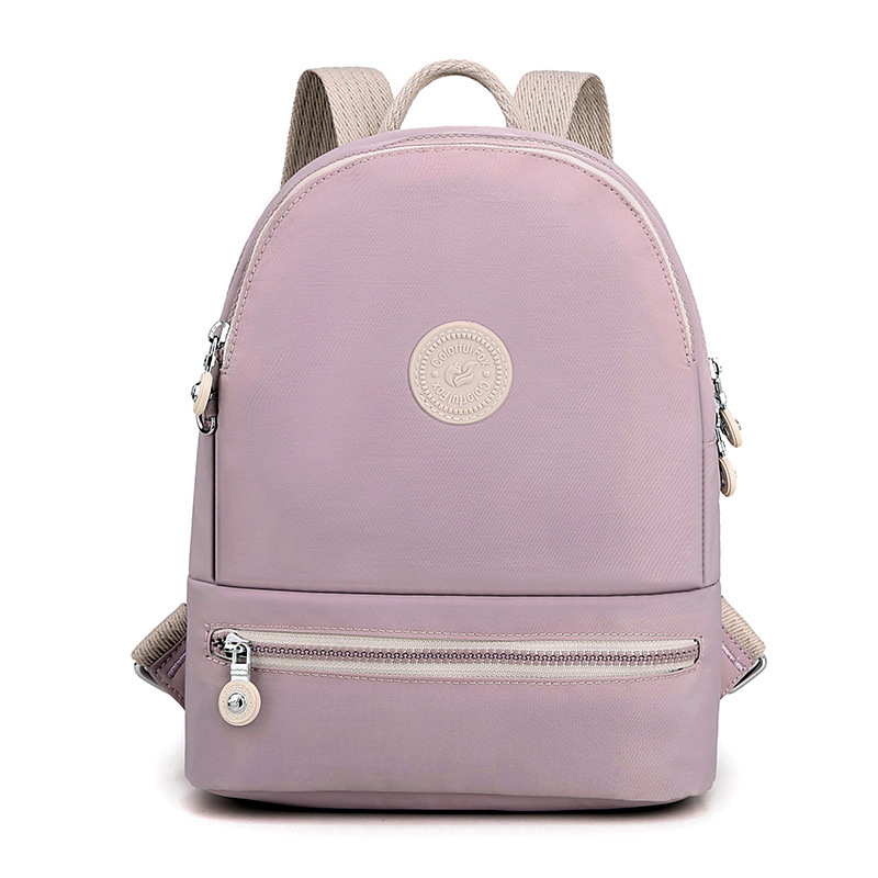 Cross-border exclusive ladies' backpacks, outdoor casual portable backpacks, large-capacity water-resistant nylon schoolbags for school Item Picture