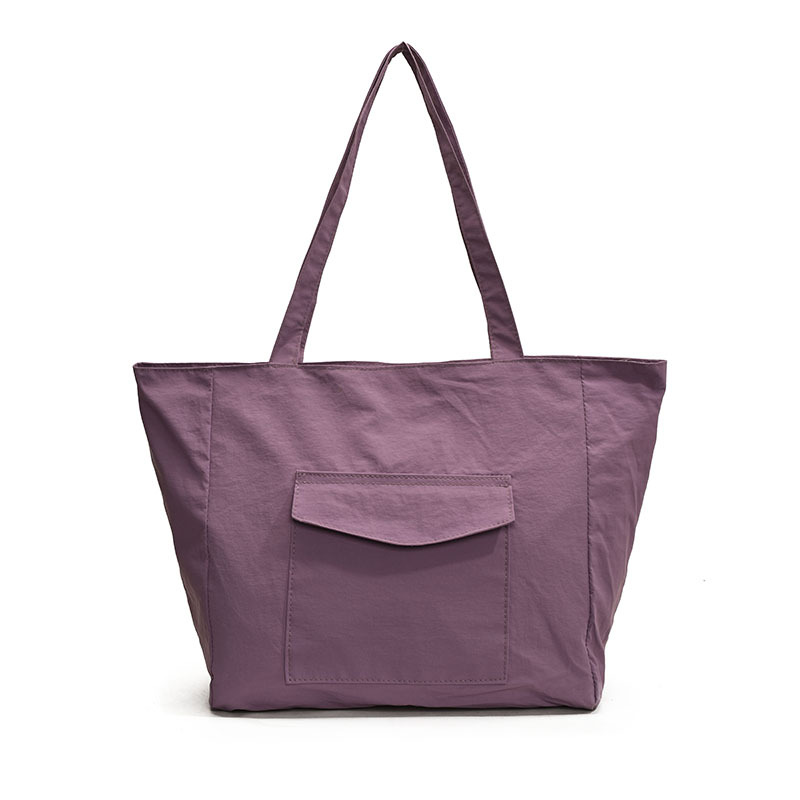 Cross-border laid-back style nylon bag for women 2025 new casual large-capacity shopping handbag, simple and lightweight single-shoulder bag Item Picture