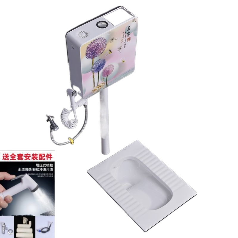 Squat toilet, household ceramic water tank set, anti-odor small toilet, toilet bowl, squat pit, squat toilet, squat basin Item Picture