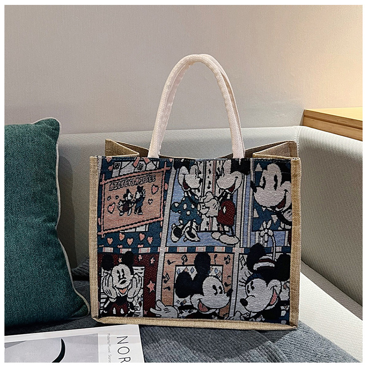 The 2024 new Mickey Mouse single-shoulder handbag is a versatile and large-capacity tote bag for women details Picture