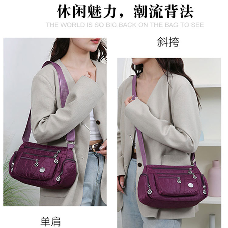 Crossbody bag for women 2025 New style middle-aged women's bag, large capacity single-shoulder mom bag, versatile, casual and fashionable women's bag Specification drawing