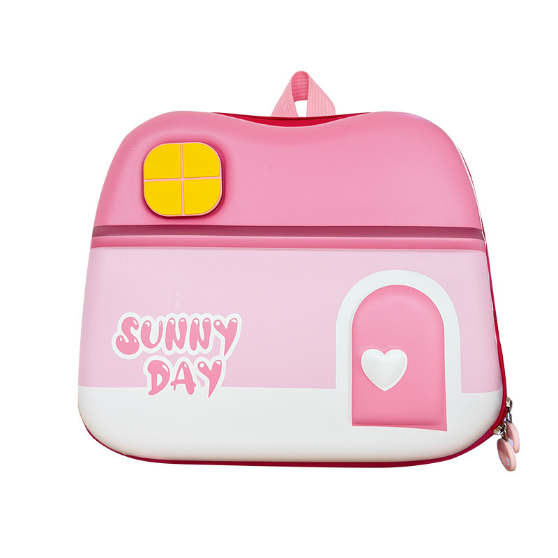 New flashing light children's schoolbag hard shell bag for boys and girls aged 2 to 6 cartoon backpack, lightweight and lightweight kindergarten schoolbag Item Picture