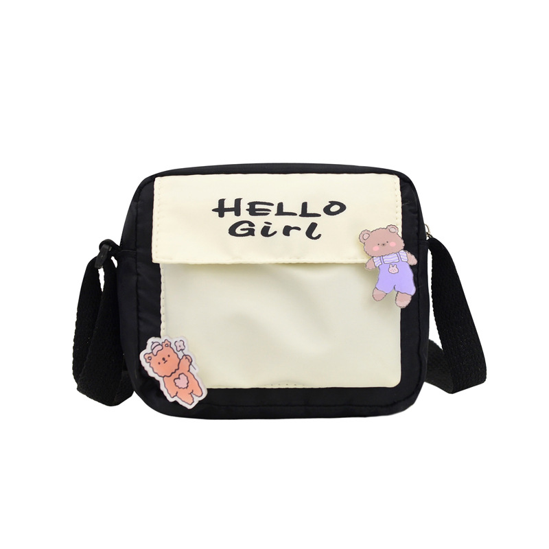 The 2020 new Korean version of the fresh and simple single-shoulder bag for girls is a fashionable and cute student bag for girls Item Picture