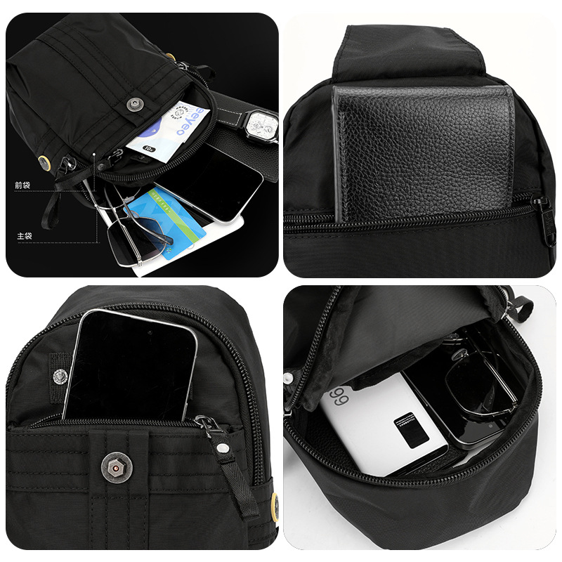 WEPOWER's new men's portable single-shoulder crossbody bag, multi-functional travel and leisure backpack, and outdoor commuting chest bag Application Scenario