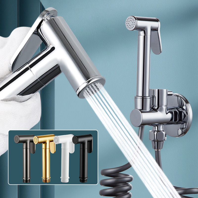 All-copper toilet companion, spray gun head flushing device, bathroom cleaning faucet, toilet booster, feminine wash device, spray gun details Picture