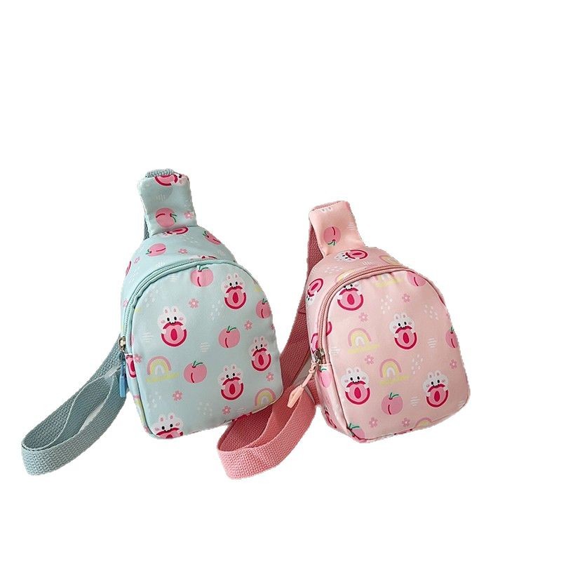 New children's chest bag, little rabbit children's bag, cartoon new trendy matching boys and girls, kindergarten single-shoulder crossbody bag Item Picture