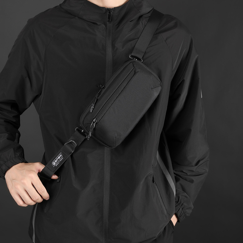 WEPOWER's new multi-functional tactical waist bag, a waterproof nylon outdoor chest bag, is fashionable and casual, suitable for single-shoulder crossbody wear details Picture