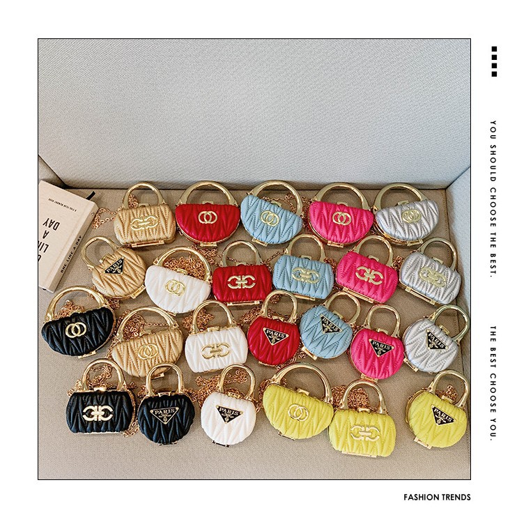 2025 New cross-border red envelope Mini Bag, small chanel-style crossbody small bag, decorated pearl chain bag, children's bag full figure