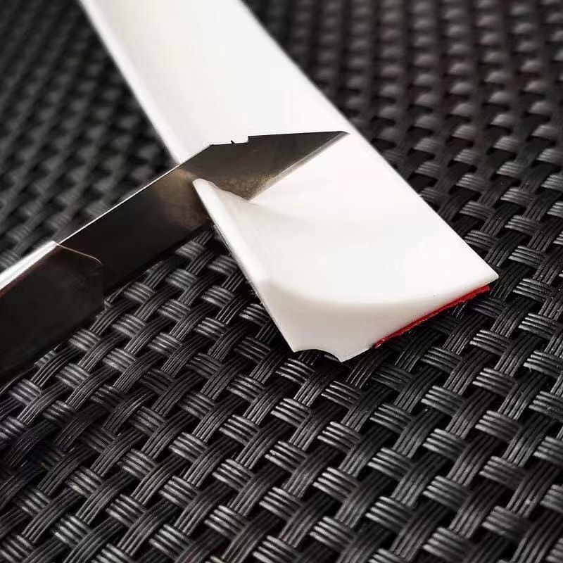 Kitchen countertop water barrier strip, bathroom cabinet gap edge waterproof strip, self-adhesive washbasin countertop and sink edge waterproof rubber strip Specification drawing