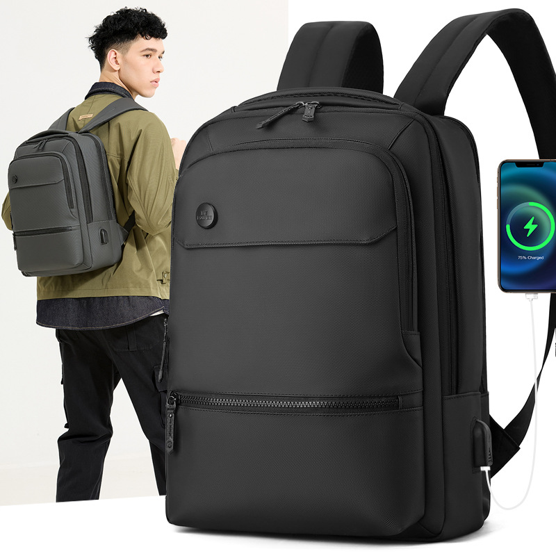 WEPOWER's new multi-functional business commuting computer backpack with USB and a large-capacity men's backpack full figure