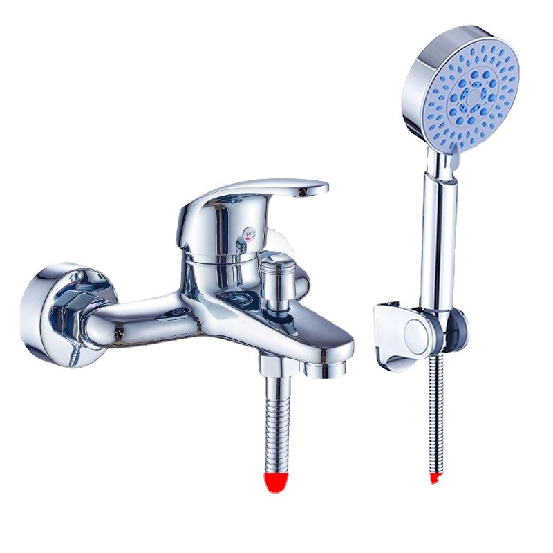 Ielts three-in-one shower faucet, bathroom switch, cold and hot water faucet, concealed installation for bathing, mixing valve, electric water heater, shower head Item Picture