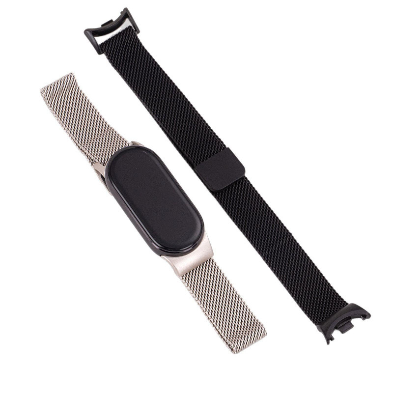 Suitable for Mi Band 9NFC version Milanese watch strap with magnetic shell and Mi 8 stainless steel women's watch strap Item Picture
