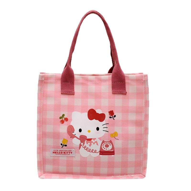 Cute cartoon cat canvas bag 2025 new style large-capacity simple and convenient tote bag with fashionable printing Item Picture