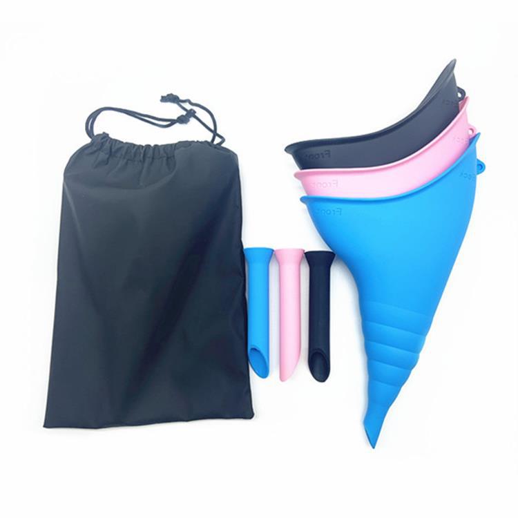 New portable silicone urinal for women's outdoor travel emergency urinal, foldable standing women's urinal details Picture
