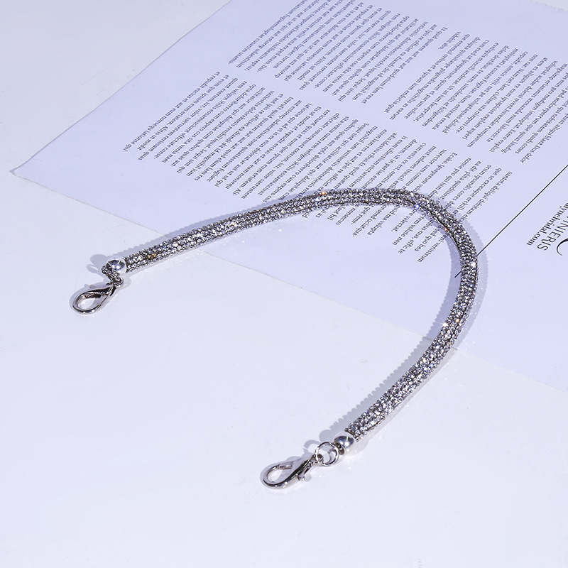 New evening bag chain, high-brightness acrylic bag chain, lobster buckle, diamond wallet chain, handle accessory Specification drawing